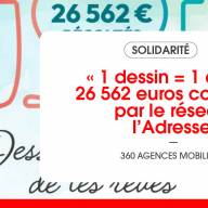 « 1 dessin = 1 euro » : 26 562 euros collectés par le réseau l’Adresse