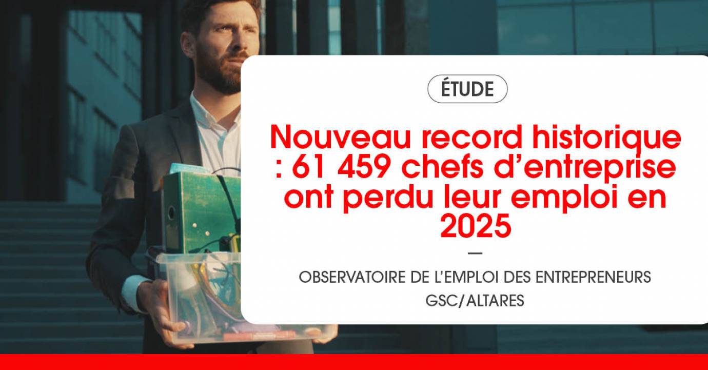 Nouveau record historique : 61 459 chefs d’entreprise ont perdu leur emploi en 2025