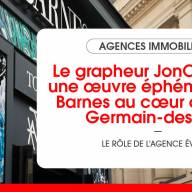 Agences immobilières : Le grapheur JonOne signe une œuvre éphémère chez Barnes au cœur de Saint-Germain-des-Prés