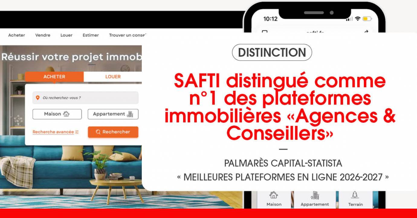 SAFTI distingué comme n°1 des plateformes immobilières 