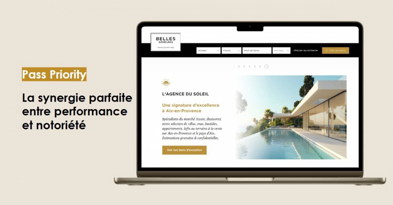 Immobilier de prestige : Belles Demeures lance Priority et Top Position