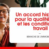 La branche de l'immobilier signe un accord historique pour la qualité de vie et des conditions de travail