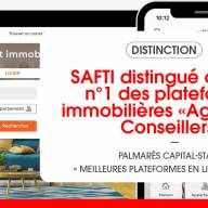 SAFTI distingué comme n°1 des plateformes immobilières 